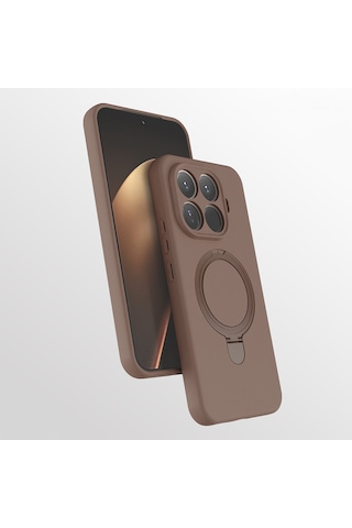 Xiaomi 15t Pro Kılıf M-safe Şarj Özellikli Standlı Kapak Samara Gri
