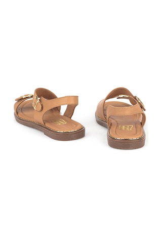 Ziya Kadın Hakiki Deri Sandalet 1611020z5407 Taba 1611020z5407 320 36