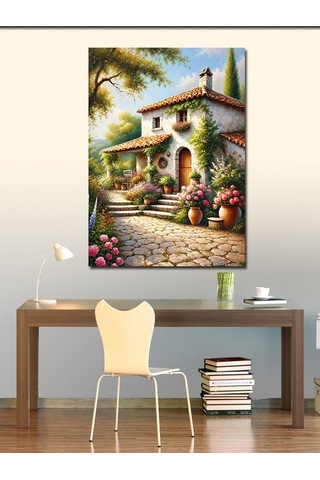 Kanvas Tablo Masalsı Bahçe Manzarası 100cmx140cm