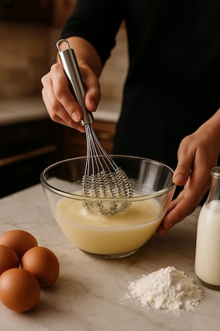 Tel Çırpıcı I Kek Çırpıcı I Paslanmaz Çelik Çırpıcı I Top Çırpıcı I Örgü Çırpıcı Beyaz - Gümüş