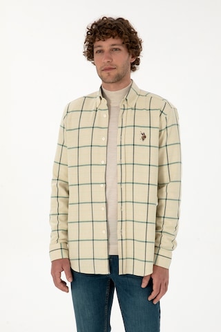 U.S. Polo Assn. Erkek Koyu Yeşil Uzun Kollu Gömlek 50316617-VR079