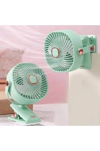 3 Kademeli Mandallı Masaüstü Fan 360 Tam Tur Dönebilen Oynar Başlıklı Duvara Monte Edilebilen Mini Fan Zb113 5580