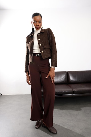 Acı Kahve Gold Düğmeli Tüvit Ceket 02014 Acı Kahverengi