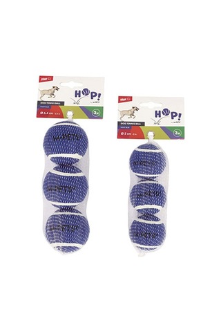 M-pets Hop Tenis Topu Köpek Oyuncağı Mavi 3lü 6,4 Cm 244-50053.02