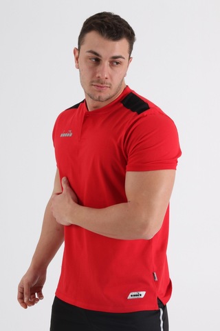 Diadora Muline Bebe Yaka T-Shirt Kırmızı