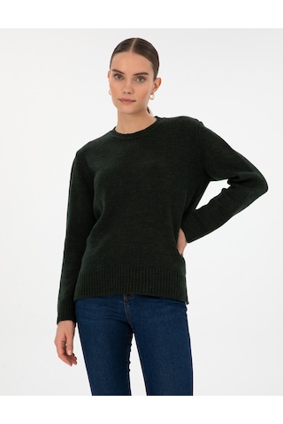 Pierre Cardin Kadın Koyu Yeşil Kazak /triko 50316310-vr079 Koyu Yeşil