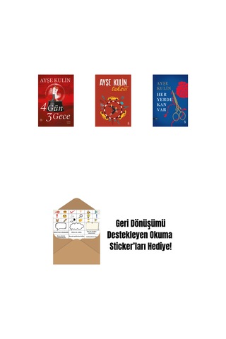 4 Gün 3 Gece + Taksiii + Her Yerde Kan Var Ciltli + Okuma Sticker'ları