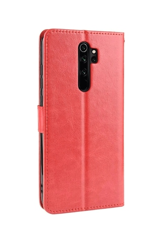 Newface - 813 - Xiaomi Redmi Note 8 Pro Kılıf Trend S Plus Kapaklı Kılıf - Csmo-tex - - Kırmızı
