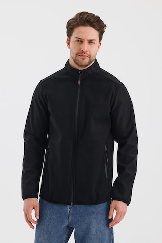 Alexandergardi Alexandergardı Dik Yaka Fermuarlı Astarsız İçi Polar Su İtici Softshell Kumaş Mont E24-mnt-02 001