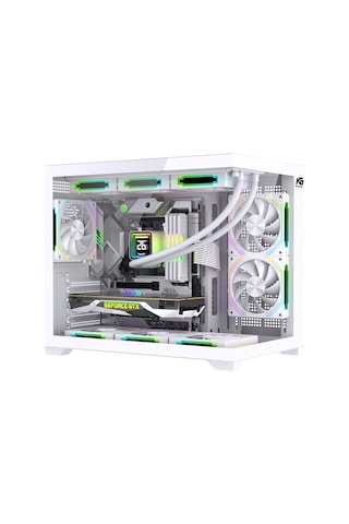 Orion Cube Xl 6x Argb Fan Kumanda Ve Kontrolcü M-atx Boş Bilgisayar Kasası Beyaz