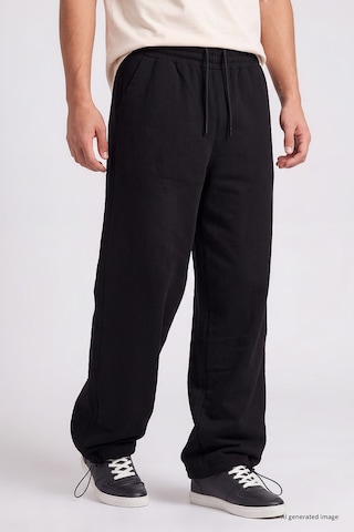 TOMMYLIFE Siyah Lastikli Erkek Baggy Eşofman Alt - 82200
