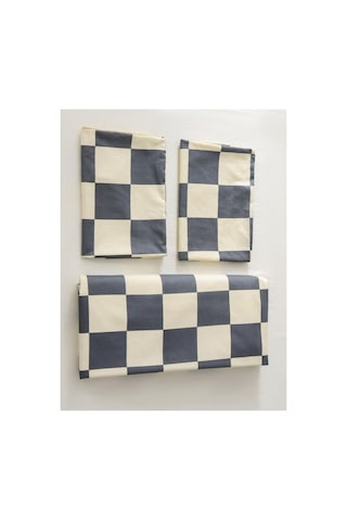 Ranforce Kumaşından Dama Desenli Çift Kişilik Nevresim Seti 200x220 Çok Renkli