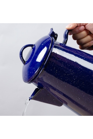 Xindoker Dayanıklı Emaye Kahve Su Isıtıcısı - 0.8l Mavi Retro Tasarım, Mutfak Ve Kamp İçin İdeal