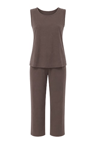 Mixray 2117 Kadın Basic Relax Fit Atlet Pantolon İkili Takım Kahve