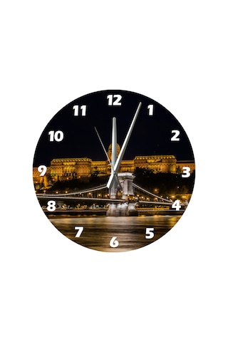 Ti-play Budapeşte 30x30cm Akrilik Dekoratif Modern Duvar Saati ÇOk Renkli