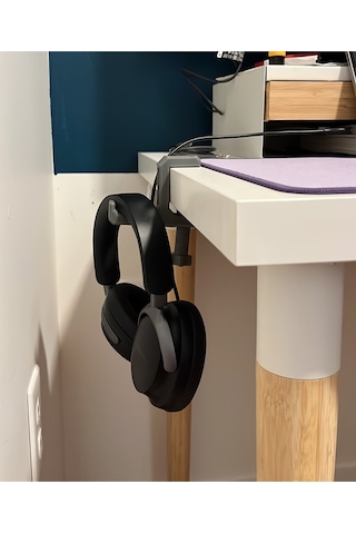 Şık Masa Kenarı Asılabilir Kulaklık Standı - Kulaklık Tutucu Masa Askılığı Masa Kenarı Askılığı