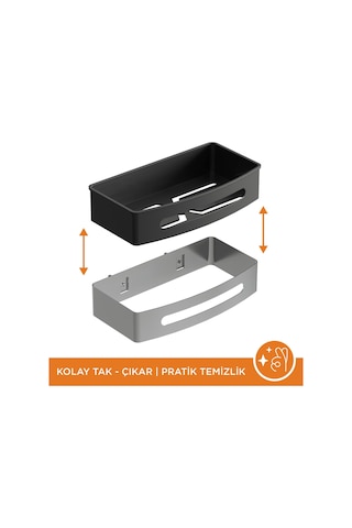 Aqua Bagno Smart Tekli Süngerlik 24 X 12,5 Cm. , Parlak Krom