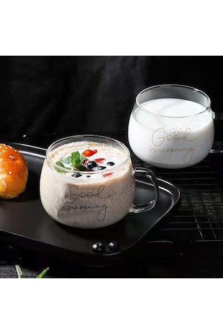 Perotti Good Morning 400 Ml 2'Li Cam Kupa Magnolya Bardağı