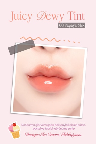 Dasique Yoğun Parlaklık Ve Canlı Renkler Sunan Kalıcı Tint Juicy Dewy Tint 08 Papaya Milk 08 Papaya Milk