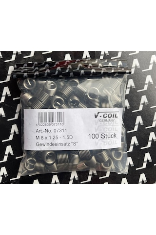 M8X1.25 1.5D Helicoil Yay V-Coıl Germany 100 Adet