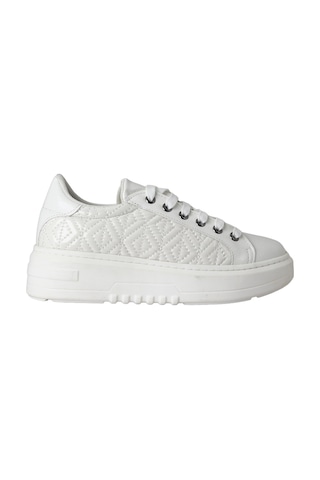 Hobby Ayakkabı Hobby Kadın Rugan Modern Yüksek Tabanlı Sneaker Ayakkabı Beyaz