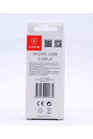 Zore Z-21 Micro USB Kablo Bronz