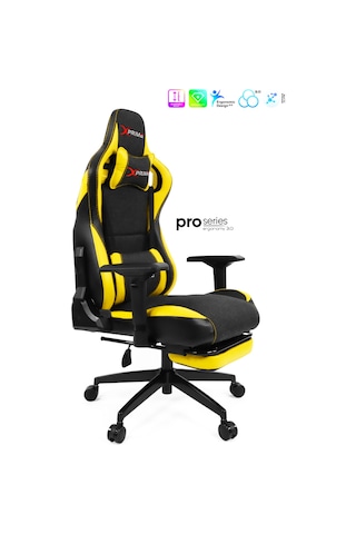 Xprime Over Pro. Oyuncu Koltuğu Hybrid Kumaş Sarı