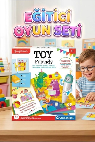 Clementon İ Toy Friends 4'ü 1 Arada Karakter Değiştiren Akıllı Kalemli Eğitici Yapboz Ve Aktivite Seti