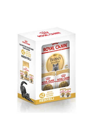 British Shorthair Yetişkin Kedi Maması 2 Kg 2 Adet Pouch Hediyeli