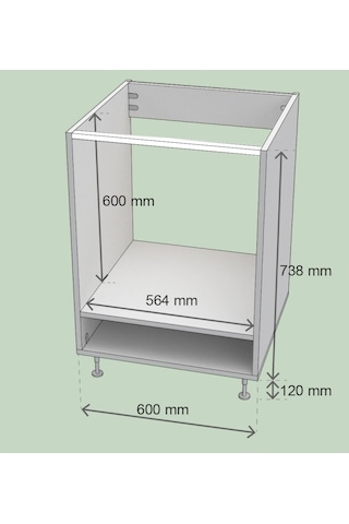 Mobilique Mdf Ankastre Fırın Dolabı Beyaz