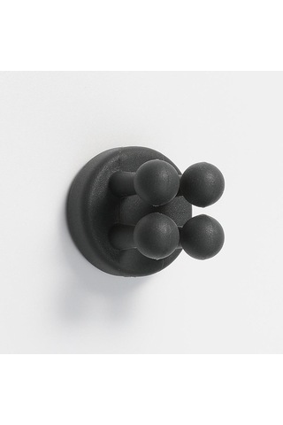 Siyah Fonken 1 Adet Evrensel Silikon Kanca Mutfak Yaratıcıları Kendinden Yapışkanlı Diş Fırçası Tutucu Çok Amaçlı Su Geçirmez Depolama Tutucular Siyah