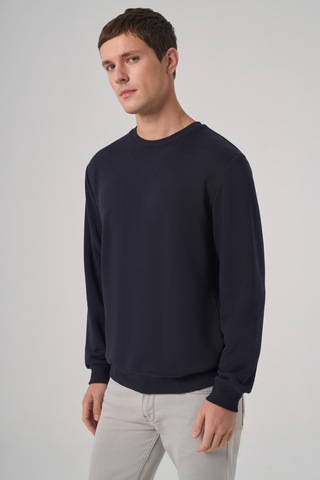 Morven Erkek Lacivert Basic Bisiklet Yaka Sweatshirt 26ks063001200 Lacivert