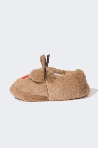 Defacto Kız Çocuk Kalın Taban Ev Terliği D3449a824wnbn461 Kahve Kahverengi