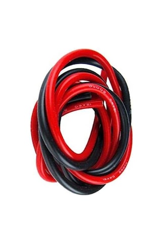 Robotistan 14 Awg 1 Metre Siyah Ve Kırmızı Silikon Kablo