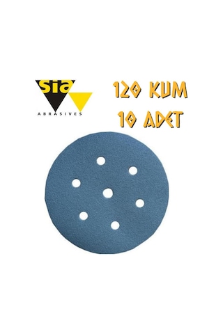 Sia 1949 Hookit 7 Delikli Cırt Zımpara 150 Mm - P120 Kum - 10 Adet