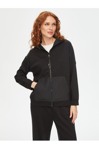 Kapitone Garnili Eşofman Üst 69271 U6927110 Siyah