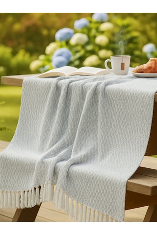 Beylini Çok Amaçlı Örtü Koltuk Çekyat Kilim Yatak Piknik Örtüsü Zemin Kaplama Yıkanabilir Saçaklı 170x200 Cm Gri