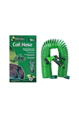 Reedark 15 Metre Yaylı Genişleyen Eva Bahçe Sulama Hortumu - 7 Fonksiyonlu Fıskiye İle Araba Yıkama Ve Bahçe Bakımı Seti