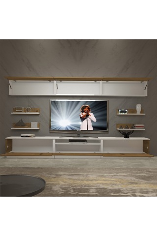 Decoraktiv Trendstyle 8y Mdf Tv Ünitesi Tv Sehpası Beyaz - Pera