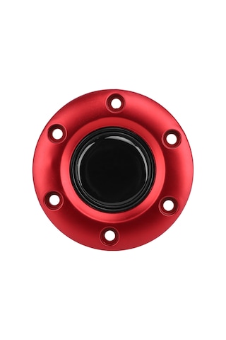 Lemestar 6 Delikli Universal Direksiyon Merkezi Kapağı - Abs Malzeme, Sinyal Tuşu Ve Montaj Aleti İle, Özel Araç İç Dizaynı İçin Uyumlu, Kırmızı Kırmızı