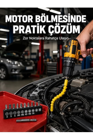 12 Parça Vidalama Uç Seti Akrobat Tasarım Dayanıklı Metal Yeni Nesil