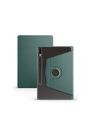 Galaxy Uyumlu  Tab S10 Plus Kılıf Zore Termik Kalem Bölmeli Dönebilen Standlı Kılıf - Mavi Arka Kapak