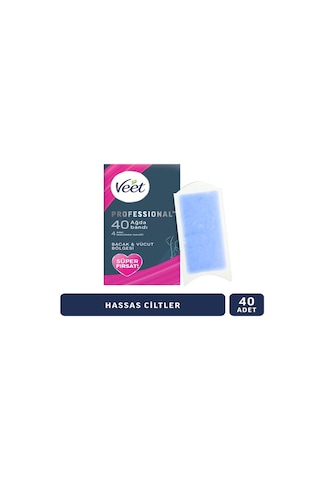 Veet Hassas Ciltler için Bacak ve Vücut Bölgesi Sir Ağda Bantları 40'lı