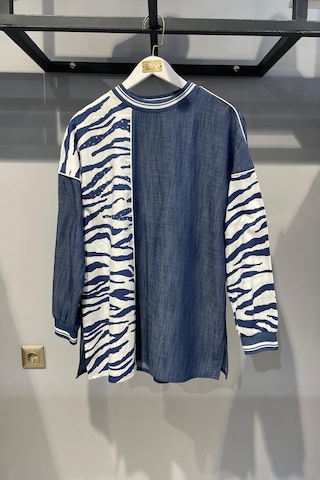 25y2418 Miaruj Tunik İndigo Mavi
