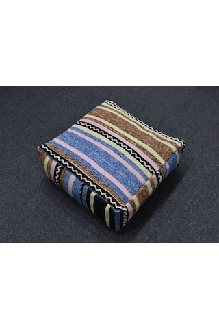 Zehra Abla Halı Yeni El Dokuma Dekoratif Puf Köşe Minderi Kırlent Kılıfı Kilim 6222