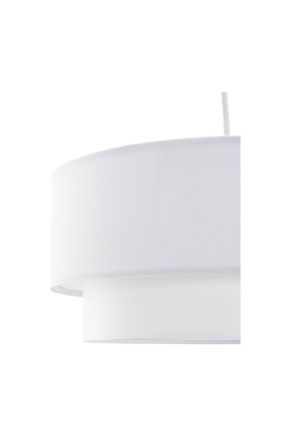 Avize, Kumaş 2 Katlı Beyaz Pasta Avize Beyaz