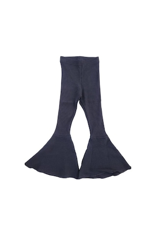 Kız Çocuk Kaşkorse İspanyol Paça Tayt Pantolon-11748 SiYAH