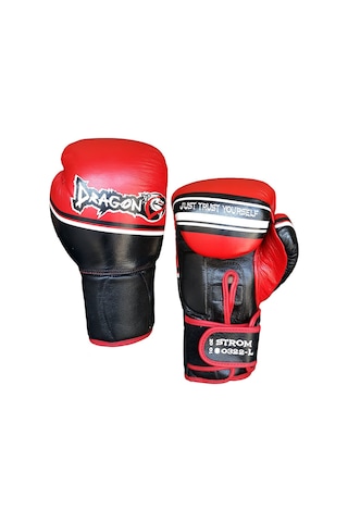 Aksaspor Dragon Storm Deri Kick Boks, Muay Thai Ve Boks Eldiveni Kırmızı-S Kırmızı-Siyah