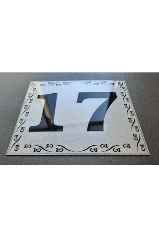 Kapı Numarası 10x12 cm Kendinden Yapışkanlı No:17