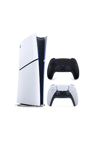 Sony Playstation 5 Slim 1 TB Digital Edition Oyun Konsolu + 2. PS5 Kol Siyah (İthalatçı Garantili)